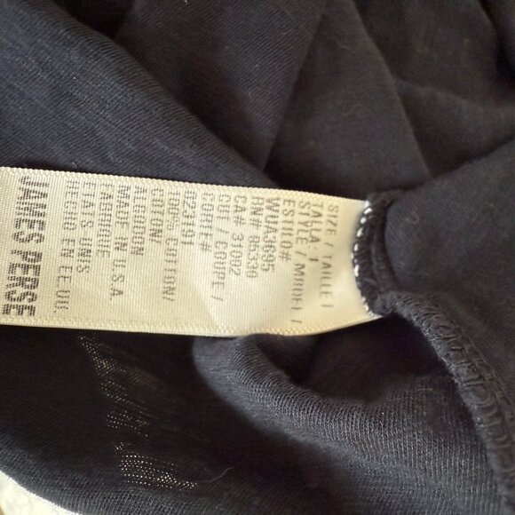 James Perse Slub V Neck Size 1 in Deep (Dark Navy) Purchased Directly from JP - Picture 7 of 7